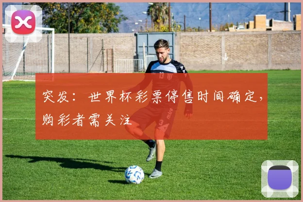 突发：世界杯彩票停售时间确定，购彩者需关注